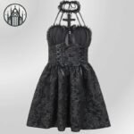 Robe Gothique Motifs Dentelle Noire — Univers Gothique
