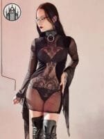 Robe Gothique élégante Et Résistante En Taille Largeur