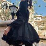 Robe Gothique Lolita Manches Bouffantes — Univers Gothique (vue 3)
