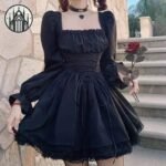 Robe Gothique Lolita Manches Bouffantes — Univers Gothique (vue 4)