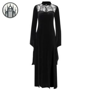 Robe Gothique Velours Chauve-Souris Clubwear — Univers Gothique