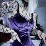 Robe Gothique En Velours Pour Femmes