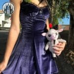 Robe Gothique En Velours Pour Femmes