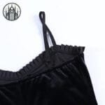 Robe Gothique En Velours Pour Femmes