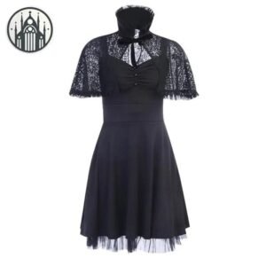 Robe Gothique Lolita Dentelle Fendue — Univers Gothique