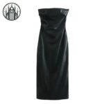 Robe Gothique Fourreau Simili Cuir — Univers Gothique