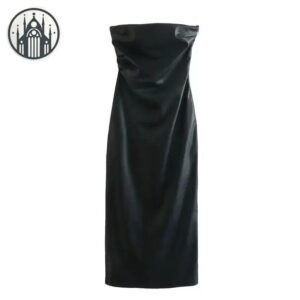 Robe Gothique Fourreau Simili Cuir — Univers Gothique