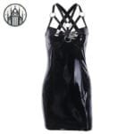 Robe Gothique Kimono Cuir Moulante - Révélation De L’enfer! - s