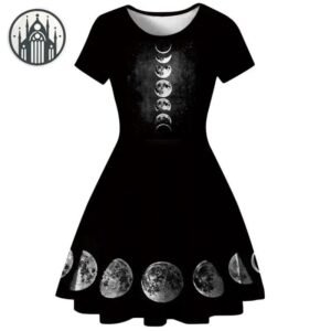 Robe Gothique Trapèze Phase Lunaire — Univers Gothique