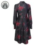 Robe Gothique Rose Rouge Polyester — Univers Gothique (vue 2)