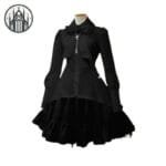 Robe Gothique Lolita Vintage Ajustée En Brocart - s