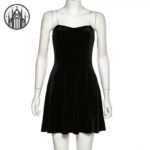 Robe Gothique Velours Sans Manche — Univers Gothique (vue 2)