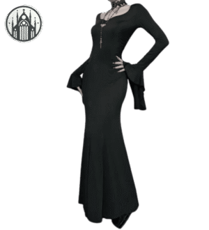 Robe Gothique Sirène Manches Papillons — Univers Gothique