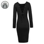 Robe Gothique Longue Pour Femme Rebelle - Noir / s