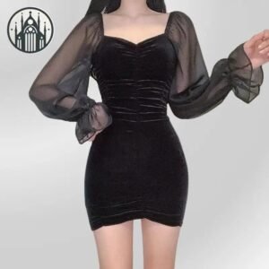 Robe Gothique Romantique Manches Bouffantes — Univers Gothique