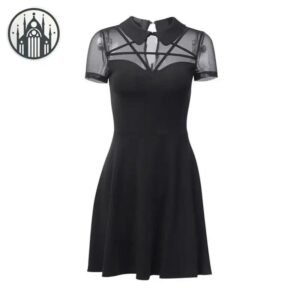 Robe Gothique Lolita Noir Polyester — Univers Gothique