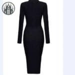 Robe Gothique Noir à Manches Longues - Livraison Standard Offerte