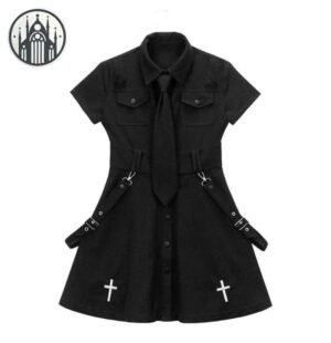 Robe Gothique Ailes Ange Polyester — Univers Gothique