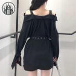 Robe Gothique Noir: La Robe Courte Streetwear Parfaite!