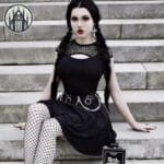 Robe Gothique Noir Vampire - Style Infernal Assuré!