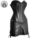 Robe Gothique Noire En Simili Cuir Végan - Sexy Et Résistante - l