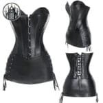 Robe Gothique Noire En Simili Cuir Végan - Sexy Et Résistante - Xxxl