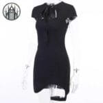 Robe Gothique Noire Punk En Taille Largeur - s