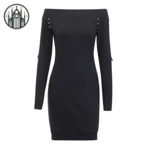 Robe Gothique Épaule Dénudée — Univers Gothique