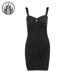 Robe Gothique Dentelle Tête Mort — Univers Gothique
