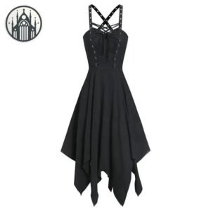 Robe Gothique Médiévale Noire — Univers Gothique