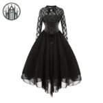Robe Gothique Corset Tulle Dentelle — Univers Gothique