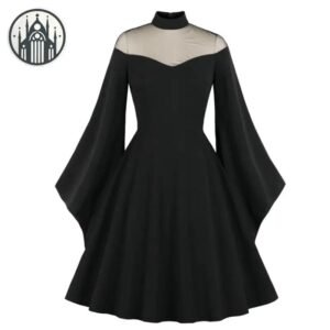 Robe Gothique Manches Chauve-Souris — Univers Gothique