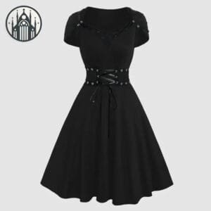 Robe Gothique Rétro: Style Noir Et Tailles Variées