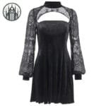 robe gothique rose a manches longues s 350 Robe Gothique Rose à Manches Longues - s