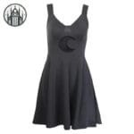 Robe Gothique Sans Manche à Capuche - Lune Courte - s