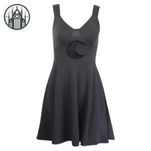 Robe Gothique Lune Capuche Courte — Univers Gothique