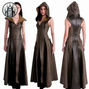 Robe Gothique Capuche Cuir PU — Univers Gothique