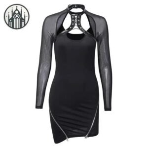 Robe Gothique Punk Chic Polyester — Univers Gothique