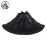 Robe Gothique Style: Tulle Noir Avec Ruban Satin - Noir