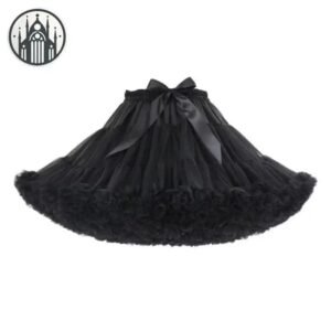 Jupon Gothique Tulle Noir Satin — Univers Gothique