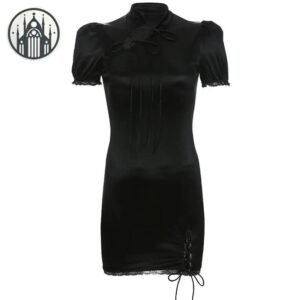 Robe Gothique Punk Bandage Polyester — Univers Gothique