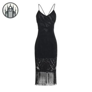 Robe Gothique Velours Bretelles Croisées — Univers Gothique