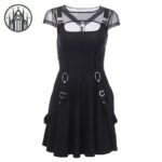 Robe Gothique Courte Noire Polyester — Univers Gothique