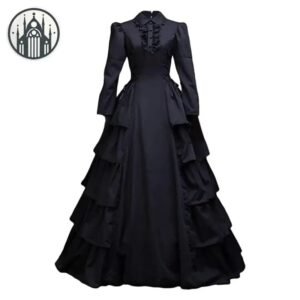Robe Gothique Victorienne Volantée — Univers Gothique