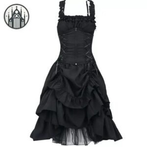 Robe Gothique Victorienne Volants Polyester — Univers Gothique