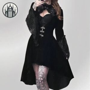 Robe Gothique Victorienne Noire Décolleté — Univers Gothique