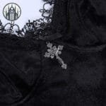 Robe Gothique Vintage élégante En Velours Et Dentelle