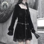 Robe Gothique Vintage Manche Longue Lunaire