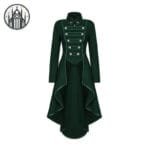 Robe Longue Queue De Pie Gothique Vintage Chic - Vert / s