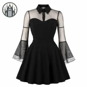 Robe Gothique Manche Transparente — Univers Gothique